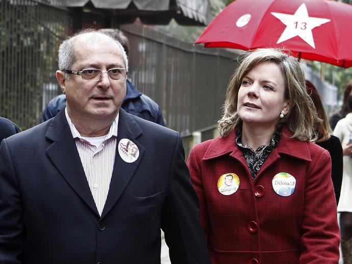 Gleise Hoffman e Paulo Bernardo Gleise Hoffman e Paulo Bernardo