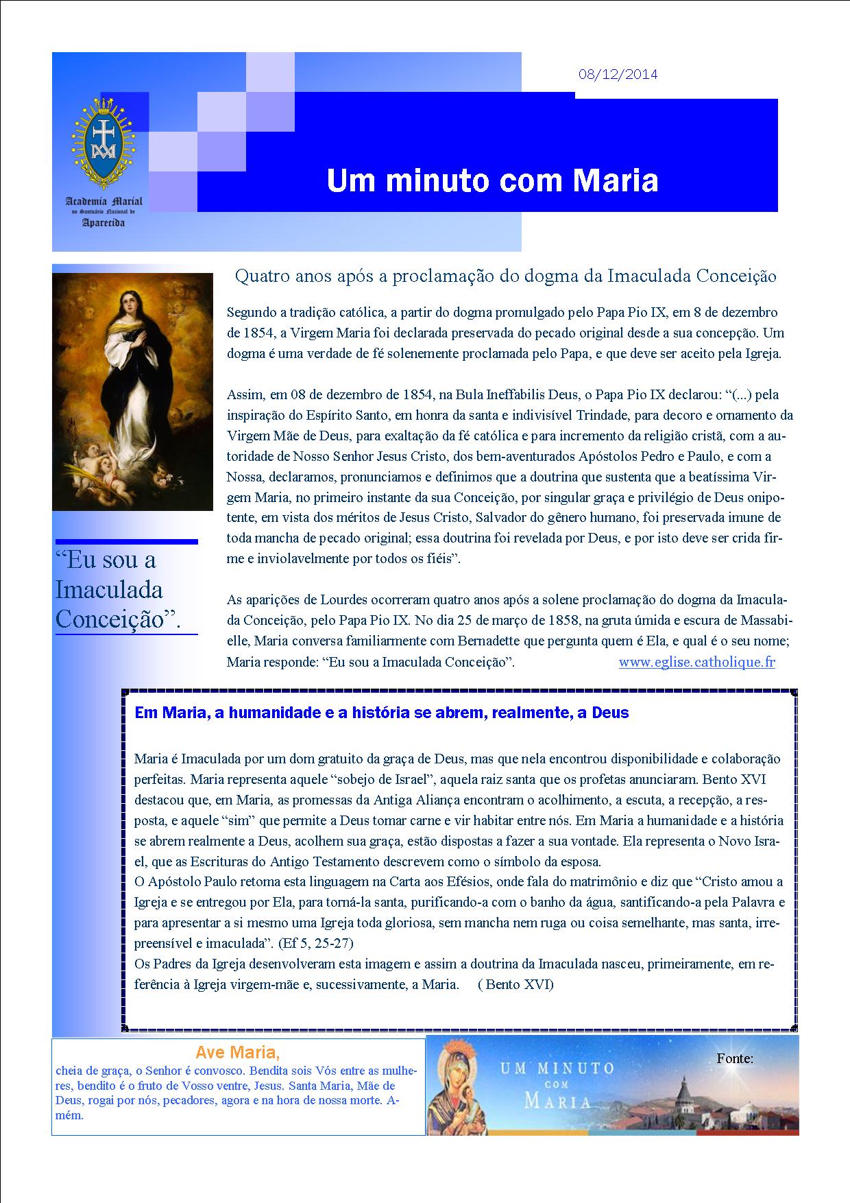 Um minuto com Maria Um minuto com Maria