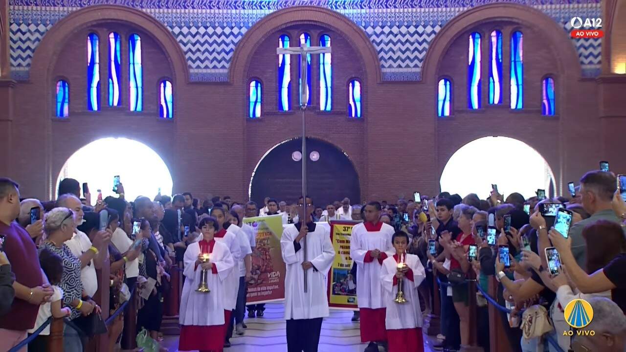 Reprodução/ YouTube Santuário Nacional Reprodução/ YouTube Santuário Nacional