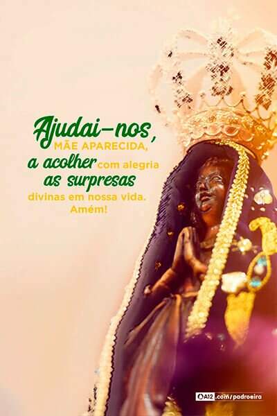Cadastre seu email e receba imagens exclusivas com mensagens da Mãe Aparecida