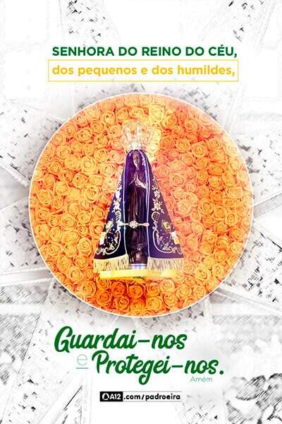 Cadastre seu email e receba imagens exclusivas com mensagens da Mãe Aparecida
