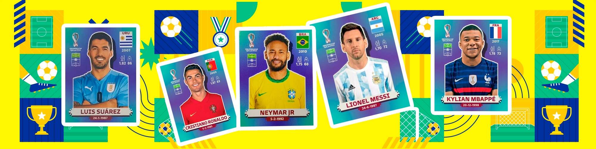 Figurinha Neymar Legend OURO Copa 2022 (Adesiva)