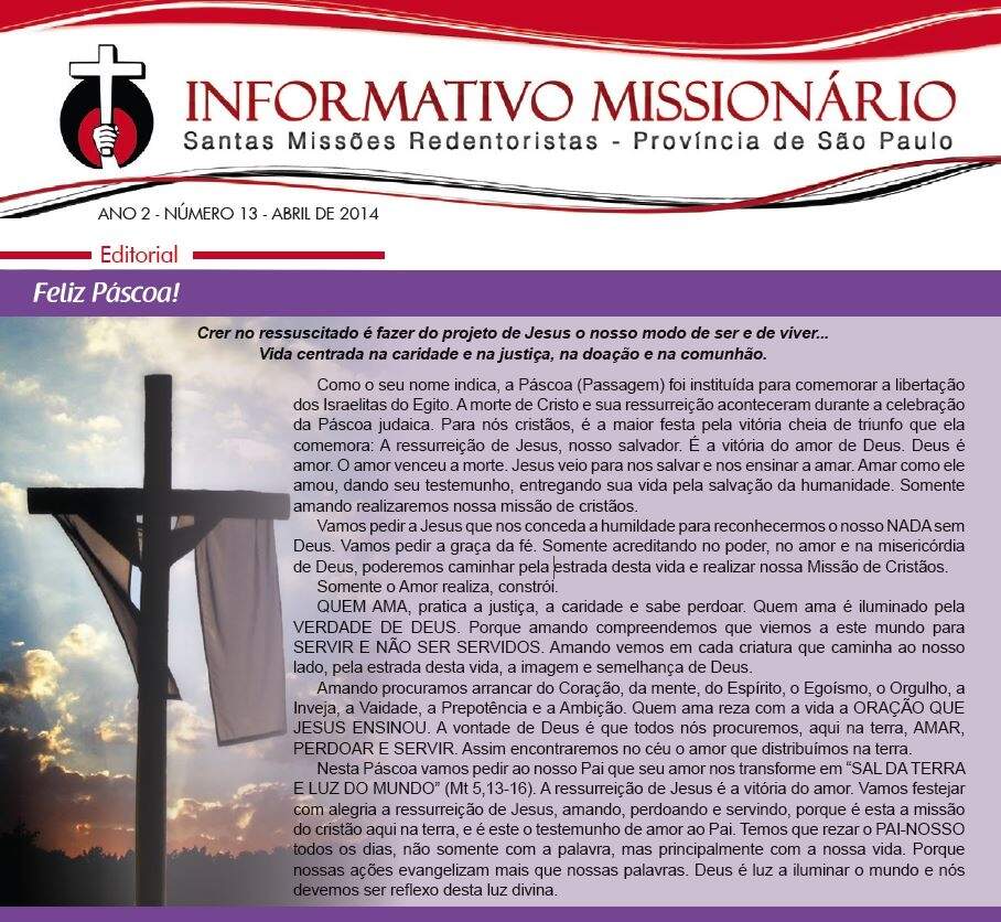 Informativo Missionário Abril
