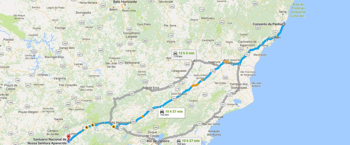 mapa vila velha - aparecida