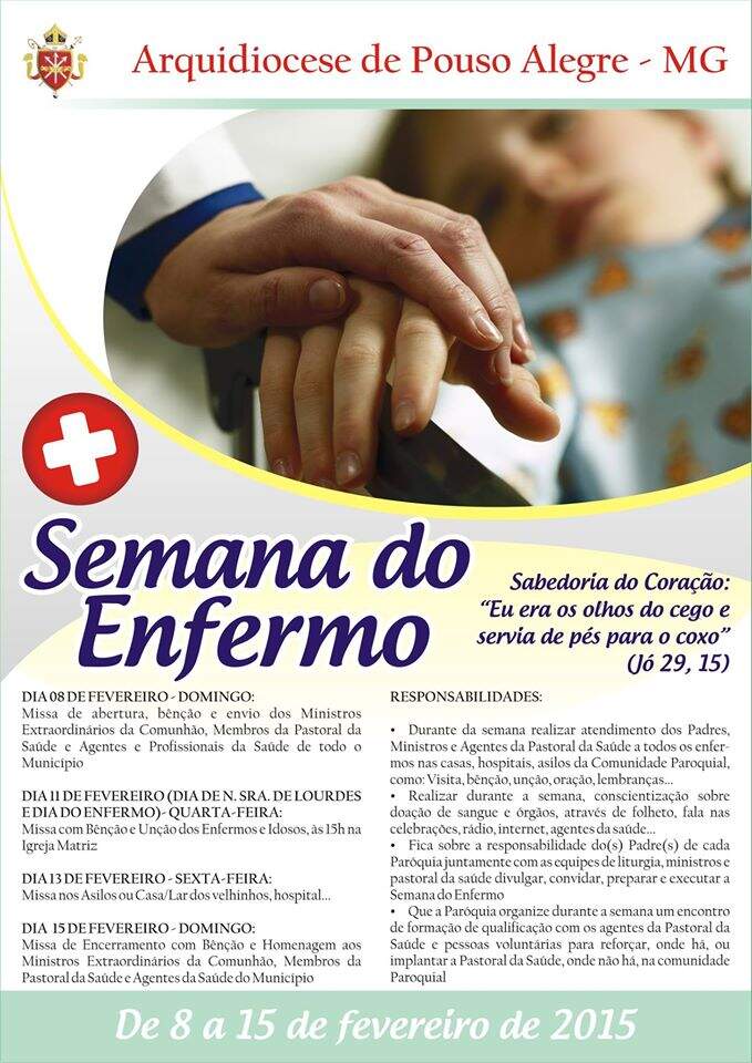 Igreja de Pouso Alegre (MG) realiza Semana do Enfermo